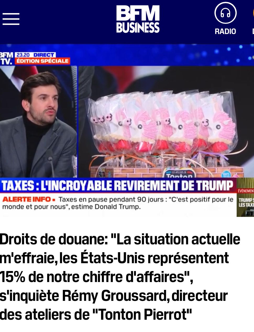 Les Ateliers de Tonton Pierrot sur BFM TV