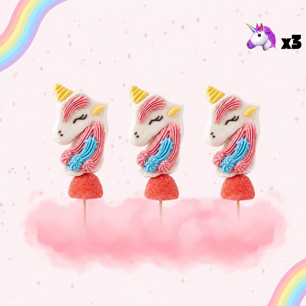 Pack 3 Brochettes Licornes 🦄
